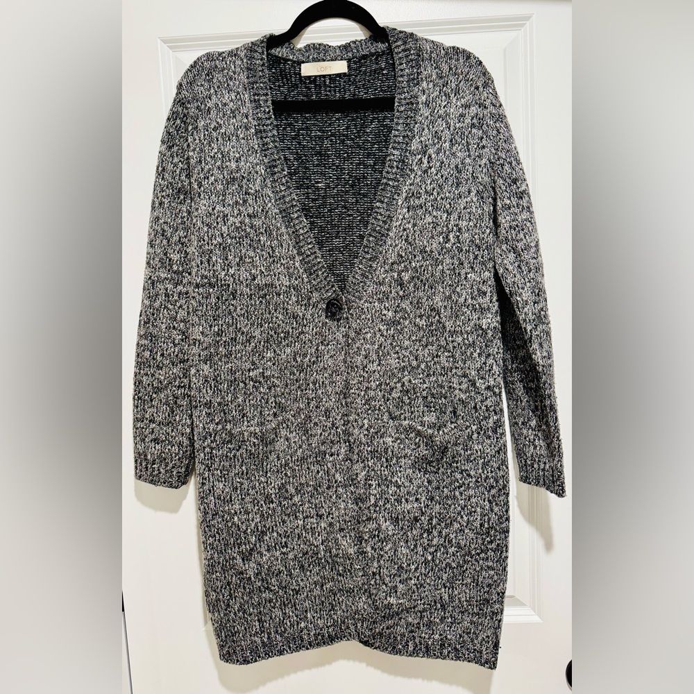 LOFT Black‎ and White Women's Cardigan